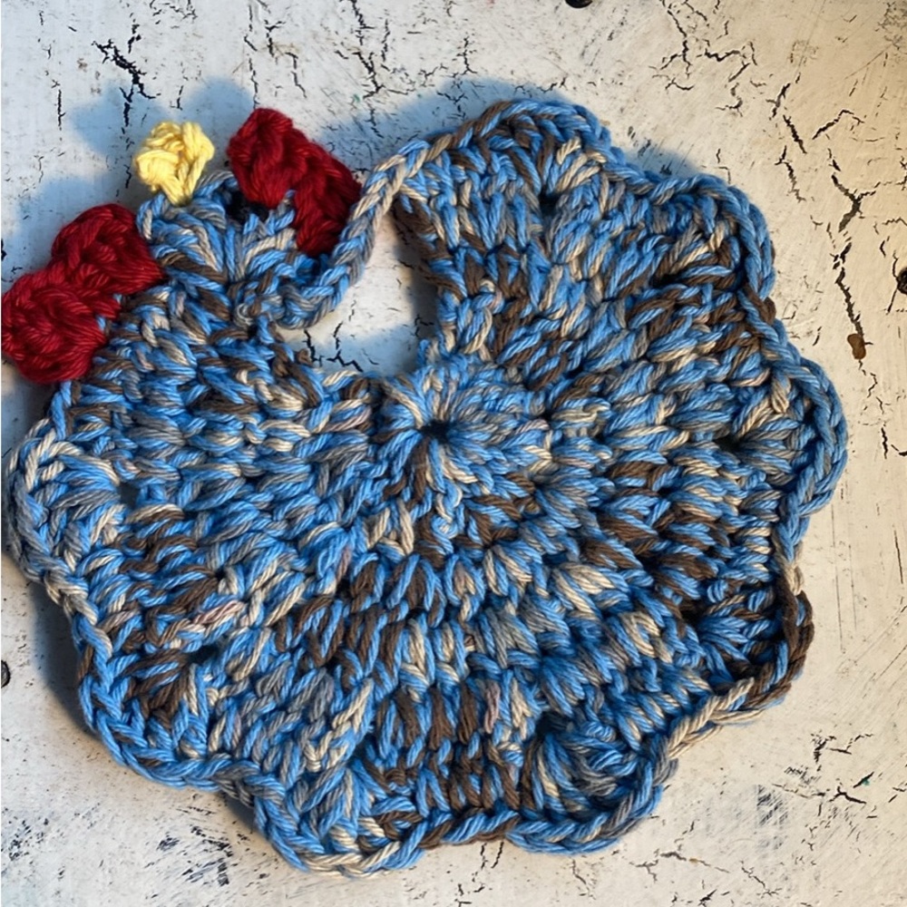 2 Chicken Potholders, double thick cotton $25 for the pair